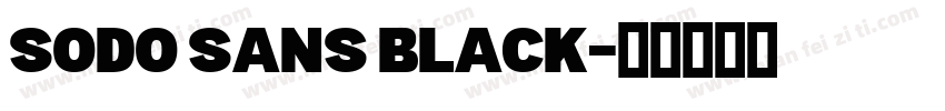 SODO SANS BLACK字体转换